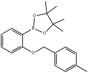 1,3,2-Dioxaborolane, 4,4,5,5-tetramethyl-2-[2-[(4-methylphenyl)methoxy]phenyl]- Struktur