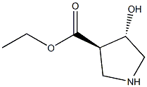 ethyl (3R,4S)-4-hydroxypyrrolidine-3-carboxylate Struktur