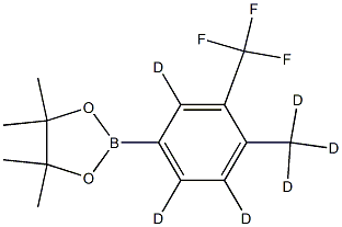 4,4,5,5-tetramethyl-2-(4-(methyl-d3)-3-(trifluoromethyl)phenyl-2,5,6-d3)-1,3,2-dioxaborolane Struktur