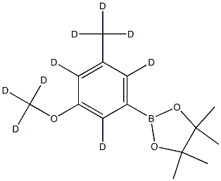 2-(3-(methoxy-d3)-5-(methyl-d3)phenyl-2,4,6-d3)-4,4,5,5-tetramethyl-1,3,2-dioxaborolane Struktur