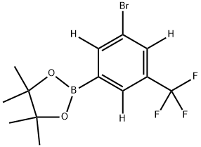 2-(3-bromo-5-(trifluoromethyl)phenyl-2,4,6-d3)-4,4,5,5-tetramethyl-1,3,2-dioxaborolane Struktur