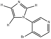 4-bromo-3-(1H-imidazol-1-yl-d3)pyridine Struktur