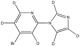 4-bromo-2-(1H-imidazol-1-yl-d3)pyridine-3,5,6-d3 Struktur