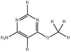 6-(methoxy-d3)pyrimidin-2,5-d2-4-amine Struktur