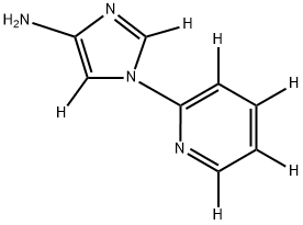 1-(pyridin-2-yl-d4)-1H-imidazol-2,5-d2-4-amine Struktur