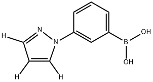 (3-(1H-pyrazol-1-yl-d3)phenyl)boronic acid Struktur