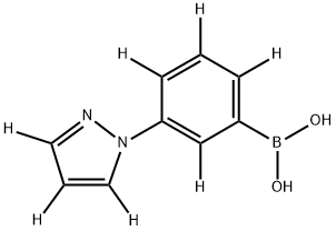 (3-(1H-pyrazol-1-yl-d3)phenyl-2,4,5,6-d4)boronic acid Struktur