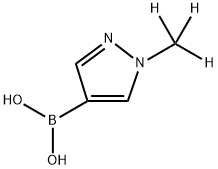 (1-(methyl-d3)-1H-pyrazol-4-yl)boronic acid Struktur