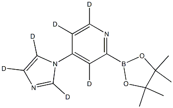 4-(1H-imidazol-1-yl-d3)-2-(4,4,5,5-tetramethyl-1,3,2-dioxaborolan-2-yl)pyridine-3,5,6-d3 Struktur