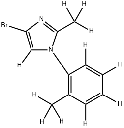 4-bromo-2-(methyl-d3)-1-(2-(methyl-d3)phenyl-3,4,5,6-d4)-1H-imidazole-5-d Struktur