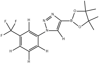 4-(4,4,5,5-tetramethyl-1,3,2-dioxaborolan-2-yl)-1-(3-(trifluoromethyl)phenyl-2,4,5,6-d4)-1H-1,2,3-triazole-5-d Struktur