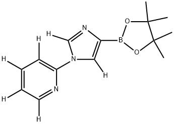 2-(4-(4,4,5,5-tetramethyl-1,3,2-dioxaborolan-2-yl)-1H-imidazol-1-yl-2,5-d2)pyridine-3,4,5,6-d4 Struktur