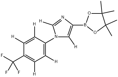 4-(4,4,5,5-tetramethyl-1,3,2-dioxaborolan-2-yl)-1-(4-(trifluoromethyl)phenyl-2,3,5,6-d4)-1H-imidazole-2,5-d2 Struktur