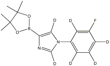 1-(3-fluorophenyl-2,4,5,6-d4)-4-(4,4,5,5-tetramethyl-1,3,2-dioxaborolan-2-yl)-1H-imidazole-2,5-d2 Struktur