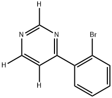 4-(2-bromophenyl)pyrimidine-2,5,6-d3 Struktur