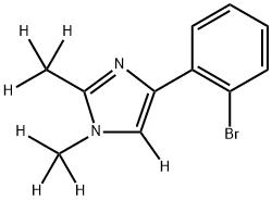 4-(2-bromophenyl)-1,2-bis(methyl-d3)-1H-imidazole-5-d Struktur