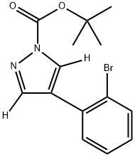 tert-butyl 4-(2-bromophenyl)-1H-pyrazole-1-carboxylate-3,5-d2 Struktur