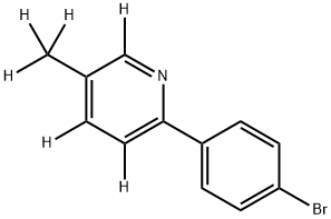 2-(4-bromophenyl)-5-(methyl-d3)pyridine-3,4,6-d3 Struktur