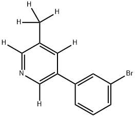 3-(3-bromophenyl)-5-(methyl-d3)pyridine-2,4,6-d3 Struktur