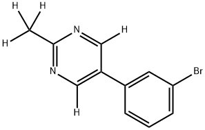 5-(3-bromophenyl)-2-(methyl-d3)pyrimidine-4,6-d2 Struktur