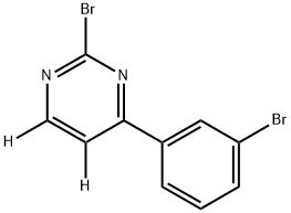 2-bromo-4-(3-bromophenyl)pyrimidine-5,6-d2 Struktur