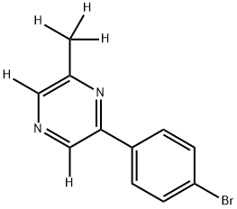 2-(4-bromophenyl)-6-(methyl-d3)pyrazine-3,5-d2 Struktur