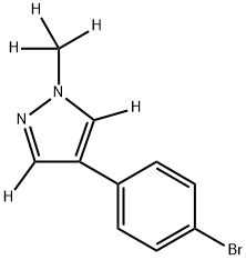 4-(4-bromophenyl)-1-(methyl-d3)-1H-pyrazole-3,5-d2 Struktur