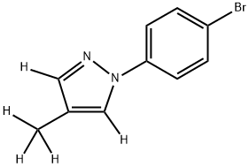 1-(4-bromophenyl)-4-(methyl-d3)-1H-pyrazole-3,5-d2 Struktur