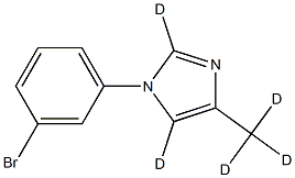 1-(3-bromophenyl)-4-(methyl-d3)-1H-imidazole-2,5-d2 Struktur