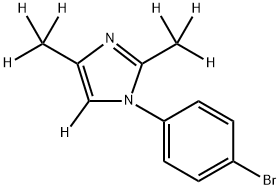 1-(4-bromophenyl)-2,4-bis(methyl-d3)-1H-imidazole-5-d Struktur