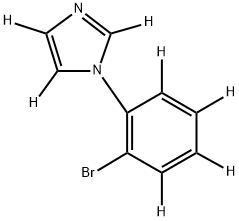 1-(2-bromophenyl-3,4,5,6-d4)-1H-imidazole-2,4,5-d3 Struktur