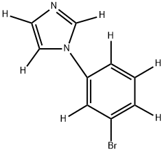 1-(3-bromophenyl-2,4,5,6-d4)-1H-imidazole-2,4,5-d3 Struktur