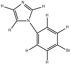 1-(4-bromophenyl-2,3,5,6-d4)-1H-imidazole-2,4,5-d3 Struktur