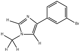 4-(3-bromophenyl)-1-(methyl-d3)-1H-imidazole-2,5-d2 Struktur