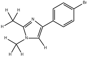 4-(4-bromophenyl)-1,2-bis(methyl-d3)-1H-imidazole-5-d Struktur