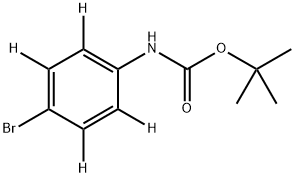 tert-butyl (4-bromophenyl-2,3,5,6-d4)carbamate Struktur