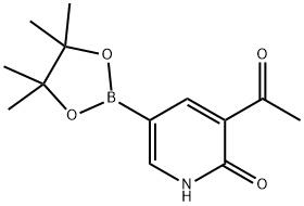 3-acetyl-5-(4,4,5,5-tetramethyl-1,3,2-dioxaborolan-2-yl)pyridin-2(1H)-one Struktur