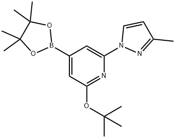 2-(tert-butoxy)-6-(3-methyl-1H-pyrazol-1-yl)-4-(4,4,5,5-tetramethyl-1,3,2-dioxaborolan-2-yl)pyridine Struktur