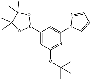 2-(tert-butoxy)-6-(1H-pyrazol-1-yl)-4-(4,4,5,5-tetramethyl-1,3,2-dioxaborolan-2-yl)pyridine Struktur