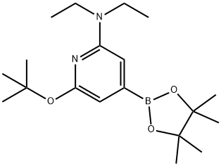 6-(tert-butoxy)-N,N-diethyl-4-(4,4,5,5-tetramethyl-1,3,2-dioxaborolan-2-yl)pyridin-2-amine Struktur