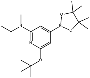 6-(tert-butoxy)-N-ethyl-N-methyl-4-(4,4,5,5-tetramethyl-1,3,2-dioxaborolan-2-yl)pyridin-2-amine Struktur