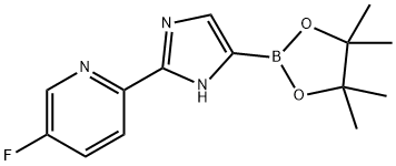 5-fluoro-2-(4-(4,4,5,5-tetramethyl-1,3,2-dioxaborolan-2-yl)-1H-imidazol-2-yl)pyridine Struktur