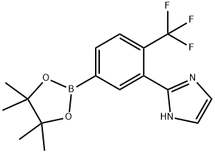 2-(5-(4,4,5,5-tetramethyl-1,3,2-dioxaborolan-2-yl)-2-(trifluoromethyl)phenyl)-1H-imidazole Struktur