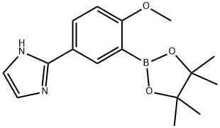 2-(4-methoxy-3-(4,4,5,5-tetramethyl-1,3,2-dioxaborolan-2-yl)phenyl)-1H-imidazole Struktur