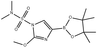 2-methoxy-N,N-dimethyl-4-(4,4,5,5-tetramethyl-1,3,2-dioxaborolan-2-yl)-1H-imidazole-1-sulfonamide Struktur