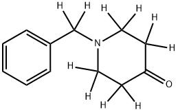 1-(phenylmethyl-d2)piperidin-4-one-2,2,3,3,5,5,6,6-d8 Struktur