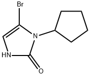 5-bromo-1-cyclopentyl-1,3-dihydro-2H-imidazol-2-one Struktur