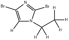 2,4-dibromo-1-(ethyl-d5)-1H-imidazole-5-d Struktur