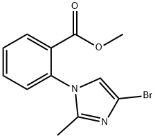 methyl 2-(4-bromo-2-methyl-1H-imidazol-1-yl)benzoate Struktur