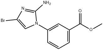 methyl 3-(2-amino-4-bromo-1H-imidazol-1-yl)benzoate Struktur